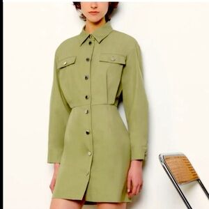 Sandro olive green dress / duster from Paris